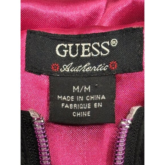 Guess Womens Medium coat Black Hooded Puffer Pink Lining Down/Feather Blend - Picture 15 of 16